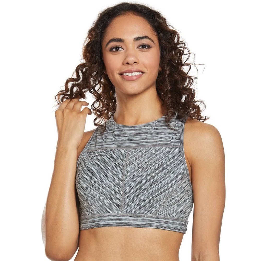 Prana | Lupita Crop Bra Top Yoga Workout Gray Open Back Sports Women Small - Picture 5 of 12